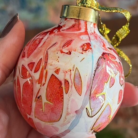 HANDCRAFTED Hand-Painted Porcelain Ornament (Set of 2) - Picture 4 of 5